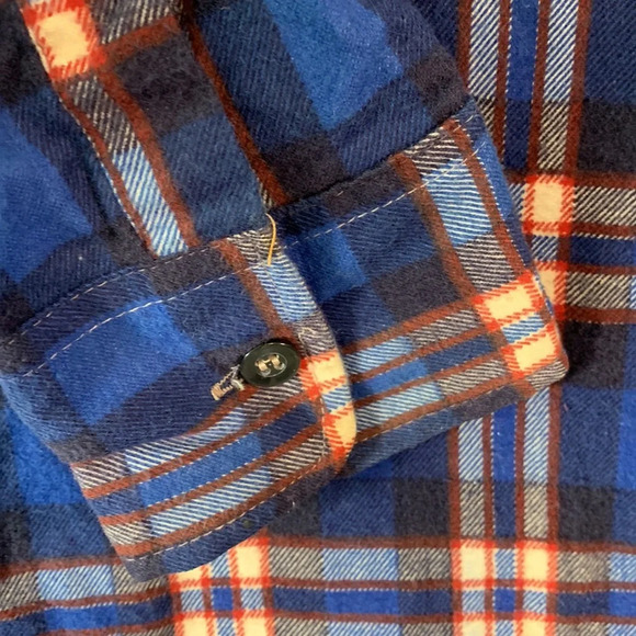 David Harrison A size medium/ large plaid flannel dickie turtleneck dress blue - Picture 6 of 9